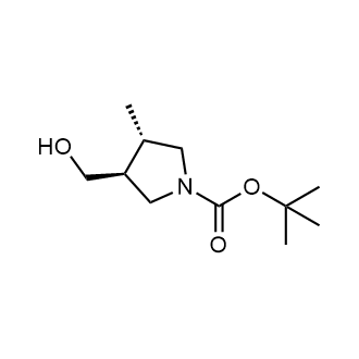 (3S,4S)-Tert-butyl3-(hydroxymethyl)-4-methylpyrrolidine-1-carboxylate Structure