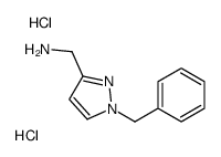 1-苄基-3-(氨甲基)吡唑二盐酸盐结构式