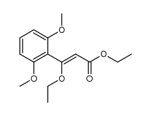 ethyl 3-(2,6-dimethoxyphenyl)-3-ethoxyacrylate结构式