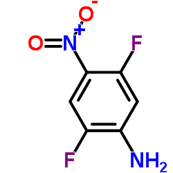 2,5-二氟-4-硝基苯胺结构式