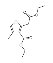 ethyl 2-ethoxycarbonylmethyl-4-methyl-furan-3-carboxylate结构式