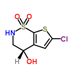 (S)-6-氯-4-羟基-3,4-二氢-2H-噻吩并[3,2-e][1,2]噻嗪1,1-二氧化物结构式