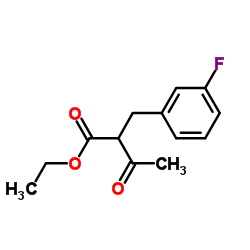 Ethyl 2-(3-fluorobenzyl)-3-oxobutanoate结构式
