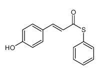 S-phenyl 3-(4-hydroxyphenyl)prop-2-enethioate Structure