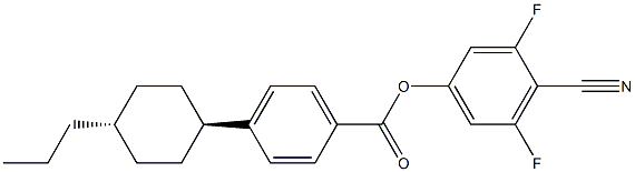 4-(反式-4-丙基环己基)苯甲酸 4-氰基-3,5-二氟苯基酯结构式