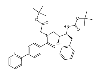 1-(4-(pyridin-2-yl)-phenyl)-1-oxo-5(S)-2,5-di[(tert-butoxycarbonyl)amino]-4(S)-hydroxy-6-phenyl-2-azahexane Structure