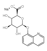 8-羟基喹啉基-β-D-吡喃葡萄糖醛酸钠盐结构式