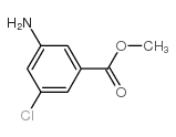 3-氨基-5-氯苯甲酸甲酯结构式