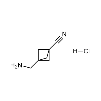 3-(氨基甲基)双环[1.1.1]戊烷-1-甲腈盐酸盐结构式