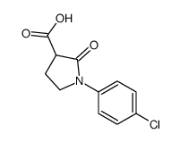1-(4-氯苯基)-2-氧代吡咯烷-3-羧酸结构式
