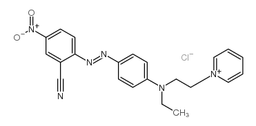 1-[2-[[4-[(2-cyano-4-nitrophenyl)azo]phenyl]ethylamino]ethyl]pyridinium chloride structure