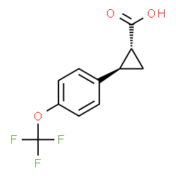 46 反式-2-(4-(三氟甲氧基)苯基)环丙烷-1-羧酸结构式