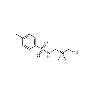 ((氯甲基)二甲基硅基)甲基)-4-甲基苯磺酰胺结构式