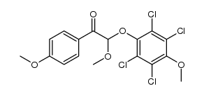 2-methoxy-1-(4-methoxyphenyl)-2-(2,3,5,6-tetrachloro-4-methoxyphenoxy)ethanone结构式