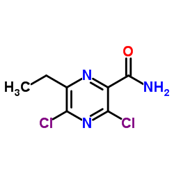 3,5-Dichloro-6-ethylpyrazine-2-carboxamide Structure