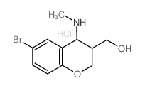 [6-溴-4-(甲基氨基)-3,4-二氢-2H-苯并吡喃-3-基]甲醇盐酸盐结构式