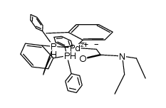 Pd(1,2-bis(diphenylphosphino)benzene)(C6H4-2-CH3)(CH2C(O)N(C2H5)2) Structure