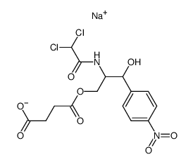 Succinic acid, 2-(2,2-dichloroacetamido)-3-hydroxy-3-(p-nitrophenyl)propyl ester, sodium salt (6CI) Structure