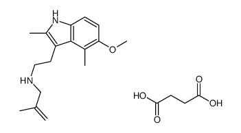 4-hydroxy-4-oxobutanoate,2-(5-methoxy-2,4-dimethyl-1H-indol-3-yl)ethyl-(2-methylprop-2-enyl)azanium Structure