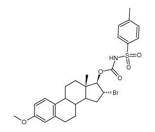 16α-Brom-17β-tosylaminocarbonyloxy-oestra-1,3,5(10)-trien-3-methylether Structure