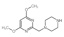 4,6-dimethoxy-2-(piperazin-1-ylmethyl)pyrimidine structure