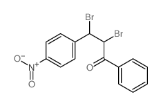 1-Propanone,2,3-dibromo-3-(4-nitrophenyl)-1-phenyl-结构式