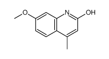7-甲氧基-4-甲基-2(1H)-喹啉酮结构式