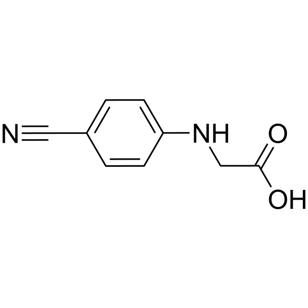 N-(4-氰基苯基)甘氨酸结构式