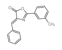 4-benzylidene-2-(3-methylphenyl)-1,3-oxazol-5-one结构式