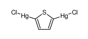Thiophen-2,5-diyl-diquecksilber(II)-dichlorid Structure