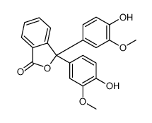 1(3H)-Isobenzofuranone,3,3-bis(4-hydroxy-3- methoxyphenyl)- structure