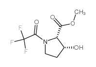 (3R)-3-羟基-L-脯氨酸甲酯三氟乙酸盐结构式