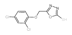 5-((2,4-二氯苯氧基)甲基)-1,3,4-噁二唑-2-硫醇结构式