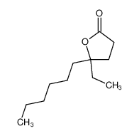 5-Ethyl-5-hexyl-dihydro-furan-2-one结构式