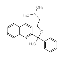 Ethanamine,N,N-dimethyl-2-[1-phenyl-1-(2-quinolinyl)ethoxy]- Structure
