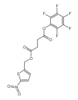 5-nitrothien-2-ylmethyl pentafluorophenyl butanedioate结构式