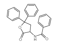 N-(2-oxo-5,5-diphenyl-oxolan-3-yl)benzamide结构式