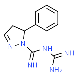 N-[Amino(imino)methyl]-5-phenyl-4,5-dihydro-1H-pyrazole-1-carboximidamide Structure
