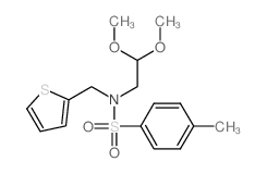 N-(2,2-dimethoxyethyl)-4-methyl-N-(thiophen-2-ylmethyl)benzenesulfonamide结构式