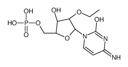 [(2R,3R,4R,5R)-5-(4-amino-2-oxopyrimidin-1-yl)-4-ethoxy-3-hydroxyoxolan-2-yl]methyl dihydrogen phosphate结构式