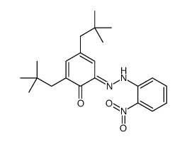 2,4-bis(2,2-dimethylpropyl)-6-[(2-nitrophenyl)hydrazinylidene]cyclohexa-2,4-dien-1-one结构式