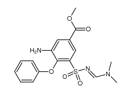 5-amino-3-(dimethylaminomethylenesulfamoyl)- 4-phenoxybenzoic acid methyl ester Structure