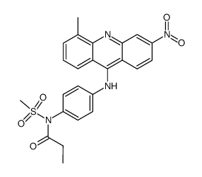 N-methanesulfonyl-N-[4-(5-methyl-3-nitro-acridin-9-ylamino)-phenyl]-propionamide Structure