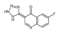 3-(1,2-dihydrotetrazol-5-ylidene)-6-fluoroquinolin-4-one结构式