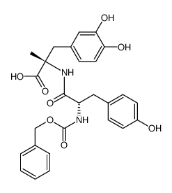 N-benzyloxycarbonyl-L-tyrosyl-L-3-(3,4-dihydroxyphenyl)-2-methyl-alanine Structure