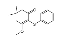 3-methoxy-5,5-dimethyl-2-phenylsulfanylcyclohex-2-en-1-one结构式