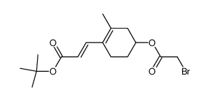 (E)-3-[4-(2-Bromo-acetoxy)-2-methyl-cyclohex-1-enyl]-acrylic acid tert-butyl ester Structure