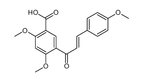 2,4-dimethoxy-5-[3-(4-methoxyphenyl)prop-2-enoyl]benzoic acid结构式