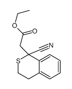ethyl 2-(1-cyano-3,4-dihydroisothiochromen-1-yl)acetate结构式