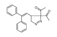 1,1'-[4-(2,2-diphenyl-vinyl)-4,5-dihydro-pyrazole-3,3-diyl]-bis-ethanone结构式